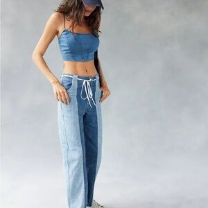 BDG high & wide jean color block